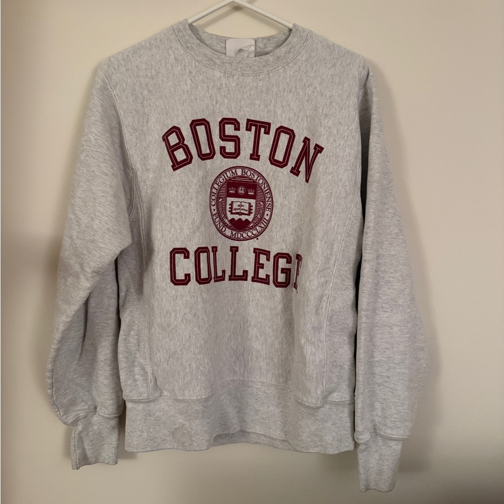 Boston College Champion Reverse Weave Crewneck Sweatshirt
